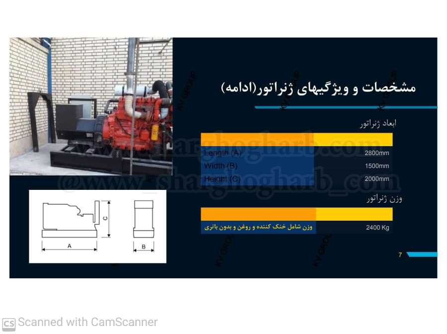 فروش ژنراتور برق اسکانیا 250 کاوا در استان آذربایجان شرقی